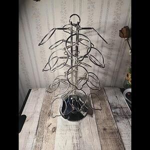 KEURIG VUE Pack Carousel Holder Chrome Lazy Susan Rack Stand Holds 24 Packs